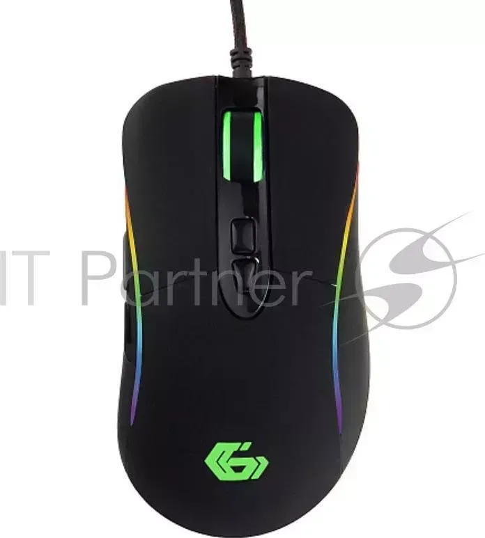Мышь игровая GEMBIRD MG 750 черный USB чип Avago, 4000DPI, 7кн, подсвет 16млн цв, ПО, каб ткан 1.7м