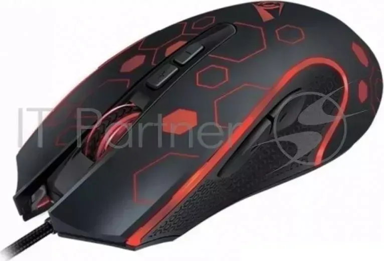 Мышь игровая QCYBER CANE TERMIT 800 - 2400DPI . 7 клавиш + скролл. Софт тач пластик. Провод в тканевой оплетке. Qcyber - . 7 + в