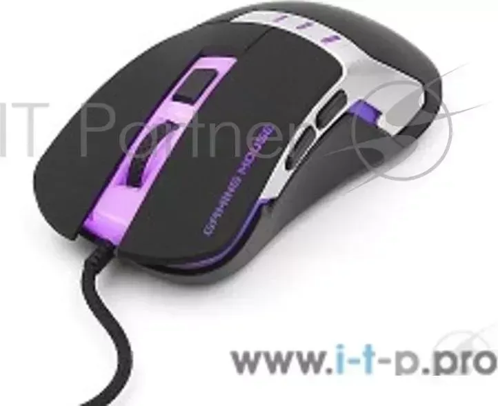 Мышь игровая GEMBIRD MG 520, USB, 5кнопок колесо кнопка, 3200DPI, 1000 Гц, подсветка, программное обеспечение для создания макросов