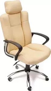 Кресло офисное TetChair OXFORD хром кож.зам 36-34/36-34/06 бежевый перфорированный