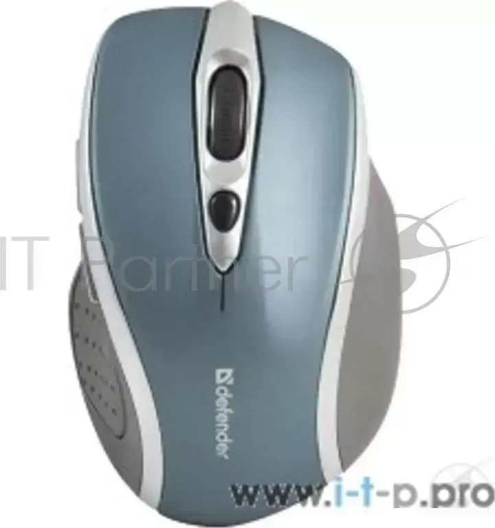 Мышь беспроводная DEFENDER Safari MM 675 / оптическая / 5 колесо кнопка / 800/1200/1600 dpi / USB / синий.