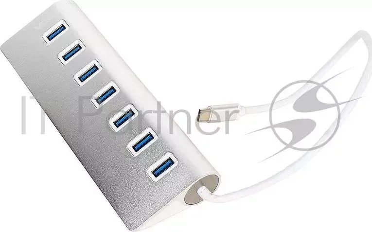 Кабель USB Type-Cm --> концентратор 7 port USB3.0 Af 5Gbps, VCOM DH317