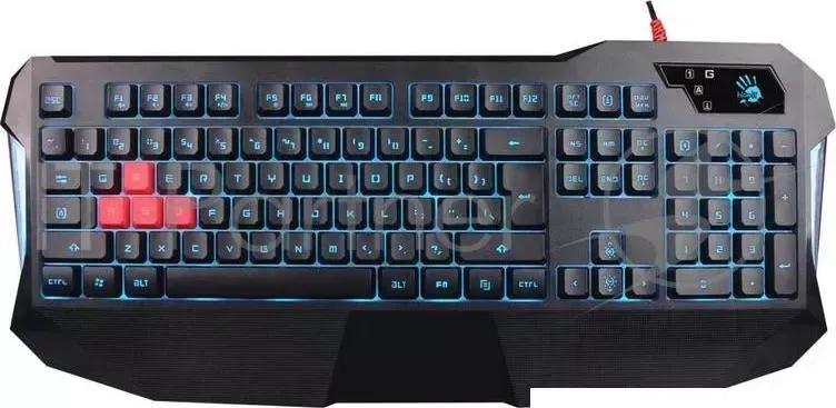 Клавиатура A4 B130 черный USB Multimedia Gamer LED A4TECH A4