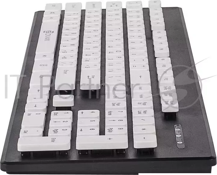 Клавиатура OKLICK 580M черный/белый USB slim Multimedia