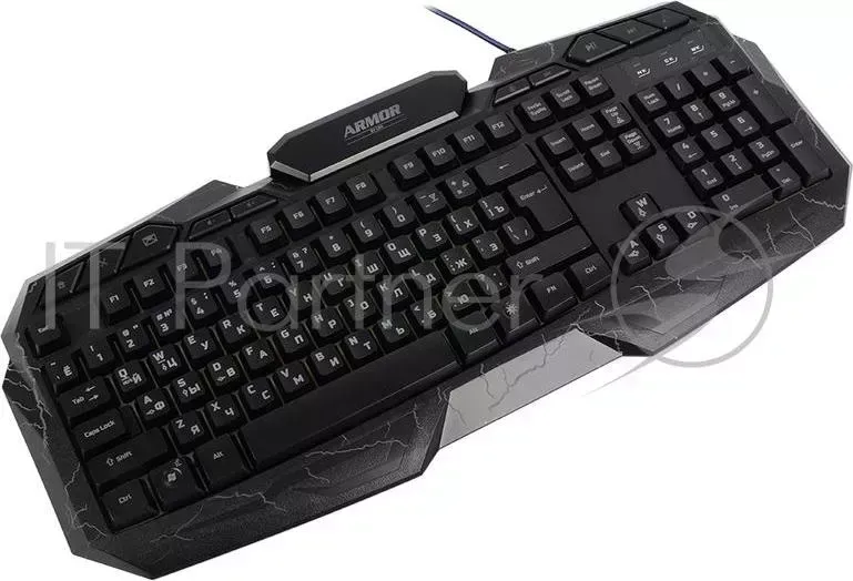Клавиатура игровая CBR KB 875 Armor, USB, 103 кл 11 доп., подсветка рабочего поля/символов, 3 цвета подсветки, регул. интенсивности свечения