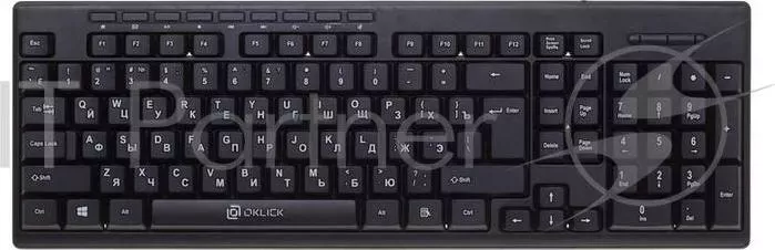 Клавиатура OKLICK 310M черный USB Multimedia