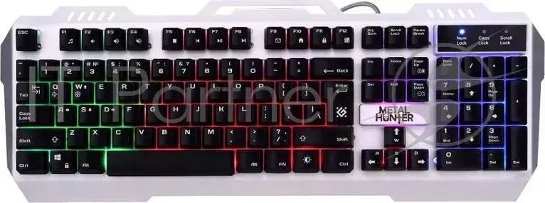 Клавиатура DEFENDER Metal Hunter GK 140L RU 45140 Проводная игровая , RGB подсветка,19 Anti Ghost
