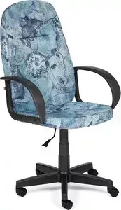 Кресло офисное TetChair LEADER ткань, карта на синем