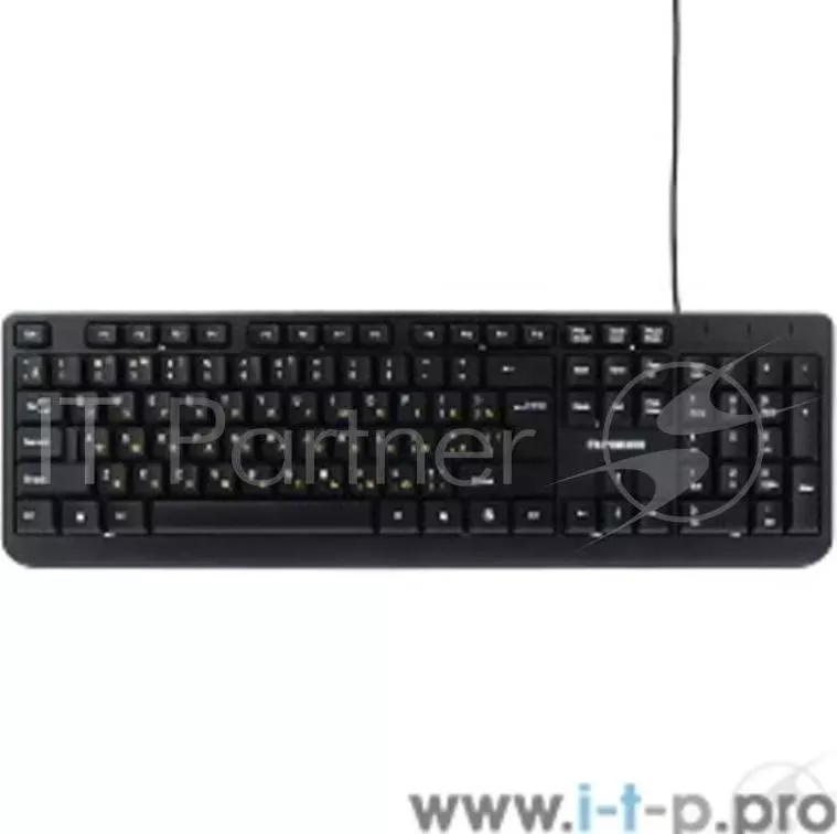 Клавиатура GK-115, USB, черный, поверхность- шлифованный алюминий ГАРНИЗОН Клавиатуры, мыши