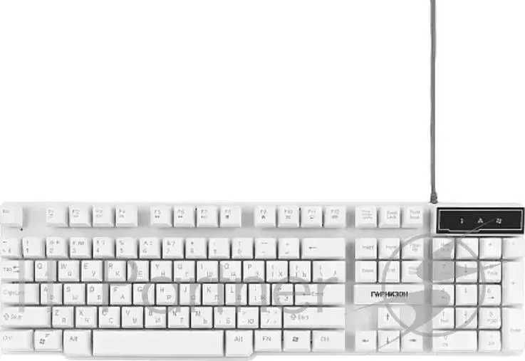 Клавиатура ГАРНИЗОН GK 200, USB, белый, механизированные клавиши