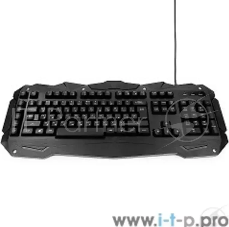 Клавиатура игровая GEMBIRD KB G200L, USB, подсветка 7 цветов, создание макросов, кабель ткан. 1.8м