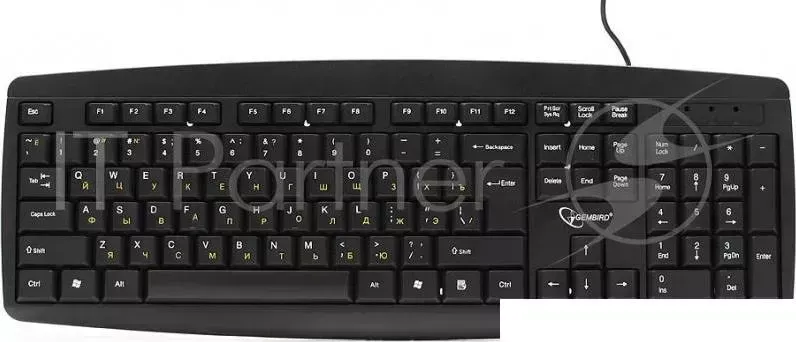 Клавиатура GEMBIRD KB 8351U BL, черный, USB, 104 клавиши