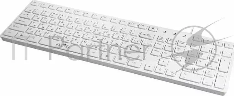 Клавиатура OKLICK 556S белый USB slim Multimedia