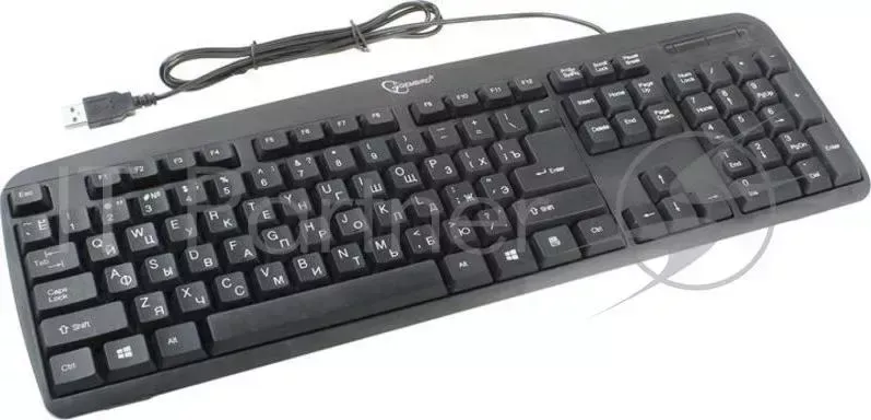 Клавиатура Keyboard GEMBIRD KB 8350U BL, USB, черный, лазерная гравировка символов