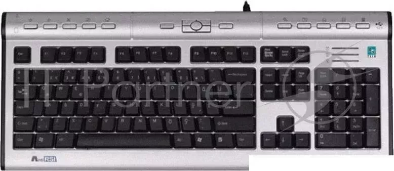 Клавиатура A4 KLS-7MUU серебристый/черный USB slim Multimedia A4TECH A4 KLS 7MUU X anti RSI