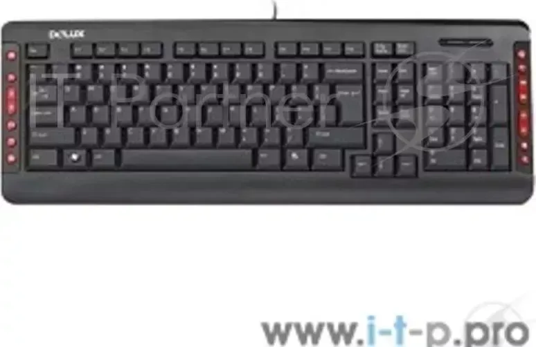Клавиатура DELUX "K5015" USB (черная+серебристая), ММ