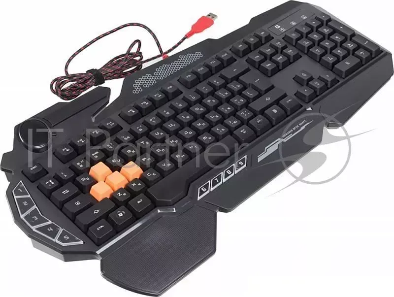 Клавиатура A4 Bloody B314 черный USB Multimedia Gamer LED (подставка для запястий) A4TECH A4