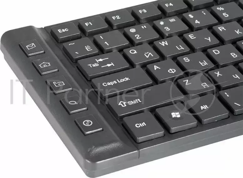 Клавиатура OKLICK 530S черный USB slim Multimedia