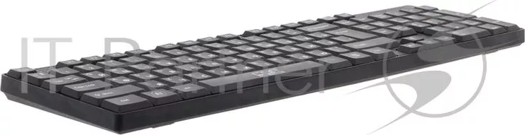 Фото №1 Клавиатура CBR KB 110 Black USB, офисн.,поверхность под карбон, переключение языка 1 кнопкой (софт)