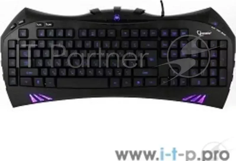 Клавиатура Keyboard GEMBIRD KB G100L USB Black, синяя подсветка символов, создание макросов