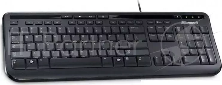 Клавиатура MICROSOFT "Wired Keyboard 600" ANB 00018, 104 5кн., водостойкая, черный USB