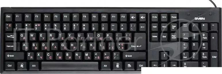 Клавиатура Keyboard SVEN Standard 303 USB чёрная SV-03100303UB