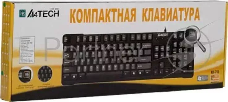 Клавиатура A4 KR-750 черный USB A4TECH А4 KR 750 smart black