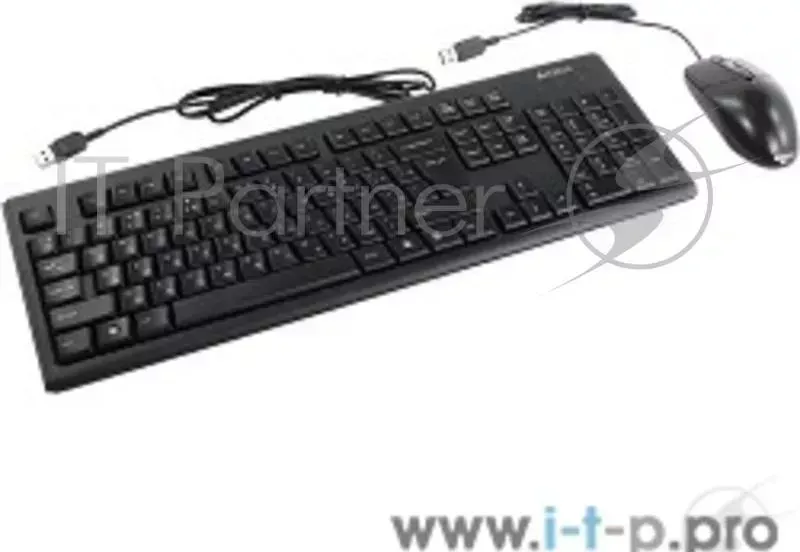 Клавиатура + мышь A4 KRS-8372 клав:черный мышь:черный USB A4TECH + A4 :черный