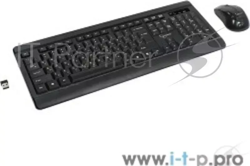 Клавиатура + мышь GEMBIRD KBS 8001 черный USB беспров. 2.4ГГц/10м, 1000DPI, мини приемник
