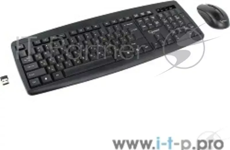 Клавиатура + мышь GEMBIRD KBS 8000 черный USB беспров. 2.4ГГц/10м, 1600DPI, мини приемник