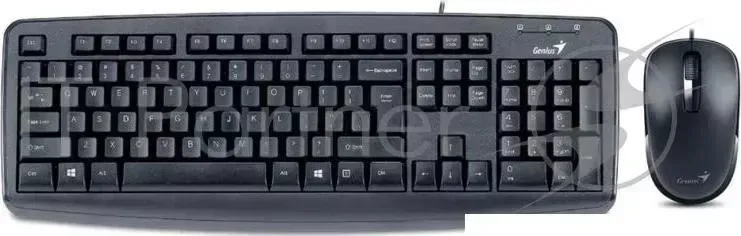 Клавиатура + мышь GENIUS Wired Desktop Combo KM 130 USB, Black, Rus