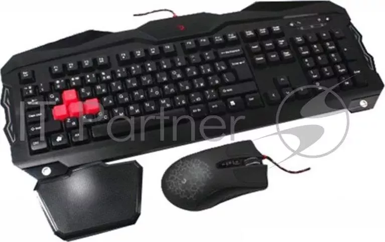 Клавиатура + мышь A4 Bloody Q2100/B2100 (Q210+Q9) клав:черный мышь:черный USB Multimedia Gamer LED A4TECH + A4 :черный