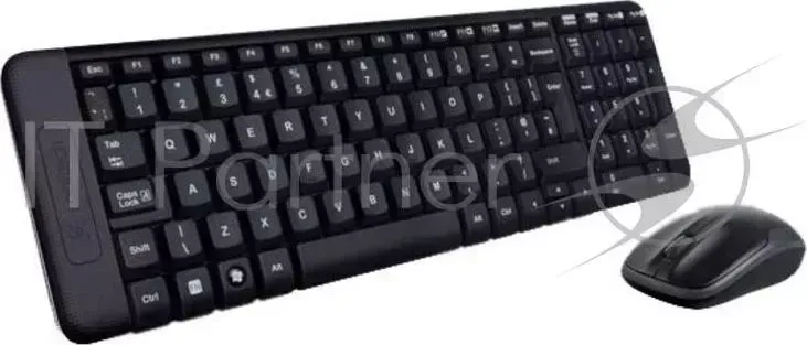 Клавиатура + мышь LOGITECH MK220 клав:черный :черный USB беспроводная