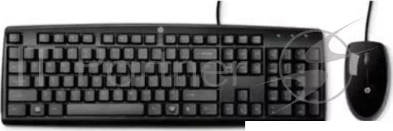 Клавиатура + мышь HP C2500 клав:черный мышь:черный USB Hewlett-Packard + HP :черный