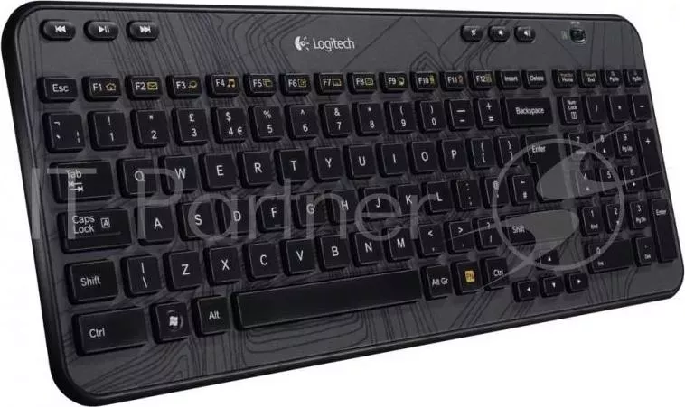 Клавиатура LOGITECH K360 черный USB бес Multimedia
