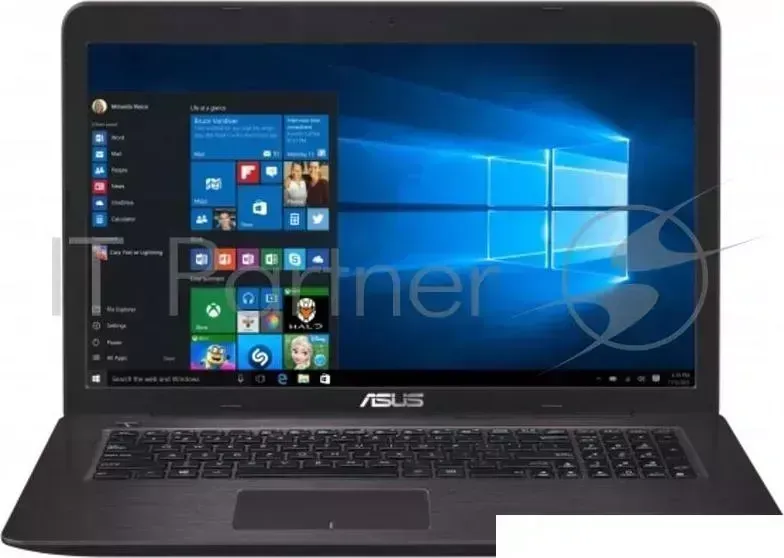 Ноутбук ASUS X756UQ-T4216T i3-6100U (2.3)/6G/1T/17.3" FHD AG IPS/NV 940MX 2GB DDR5/DVD-SM/BT/Win10