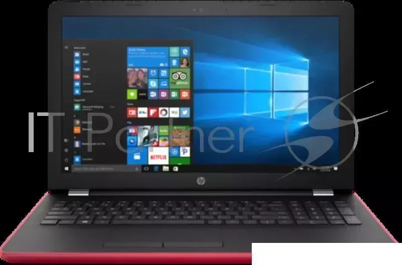 Ноутбук Hewlett-Packard HP15 15-bs593ur 15.6" 1920x1080, Intel Pentium N3710 1.6GHz, 4Gb, 500Gb, привода нет, WiFi, BT, Cam, Win10, красный