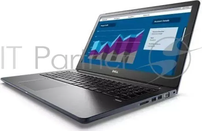Ноутбук DELL Vostro 5568 Intel Core i5 7200U 2500 MHz/15.6"/1920x1080/8Gb/256Gb SSD/DVD нет/Intel HD Graphics 620/Wi-Fi/Bluetooth/Linux