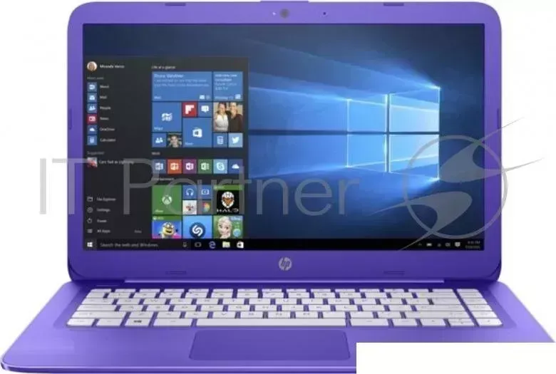 Ноутбук Hewlett-Packard HP Stream 14 14 ax016ur 14.0"" Intel Celeron N3060/4Gb/32Gb/no DVD/Win10 фиолетовый 2EQ33EA