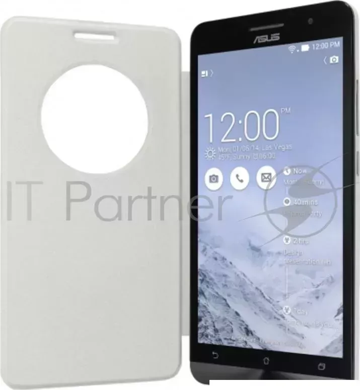 Чехол Asus для Zenphone A600 PF-01 VIEW FLIP COVER/A600/WH/6/10 белый (90XB00RA-BSL0P0)