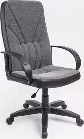 Кресло офисное Алвест AV 101 PL (727) MK ткань 415 серая с черн. Ниткой