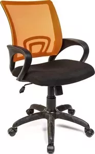 Кресло офисное Алвест AV 214 PL (696) МК TW- сетка 455 черная/сетка 473 оранжевая