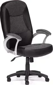 Кресло офисное TetChair COMPACT ST кож/зам/ткань, черный/серый, 36-6/ 207