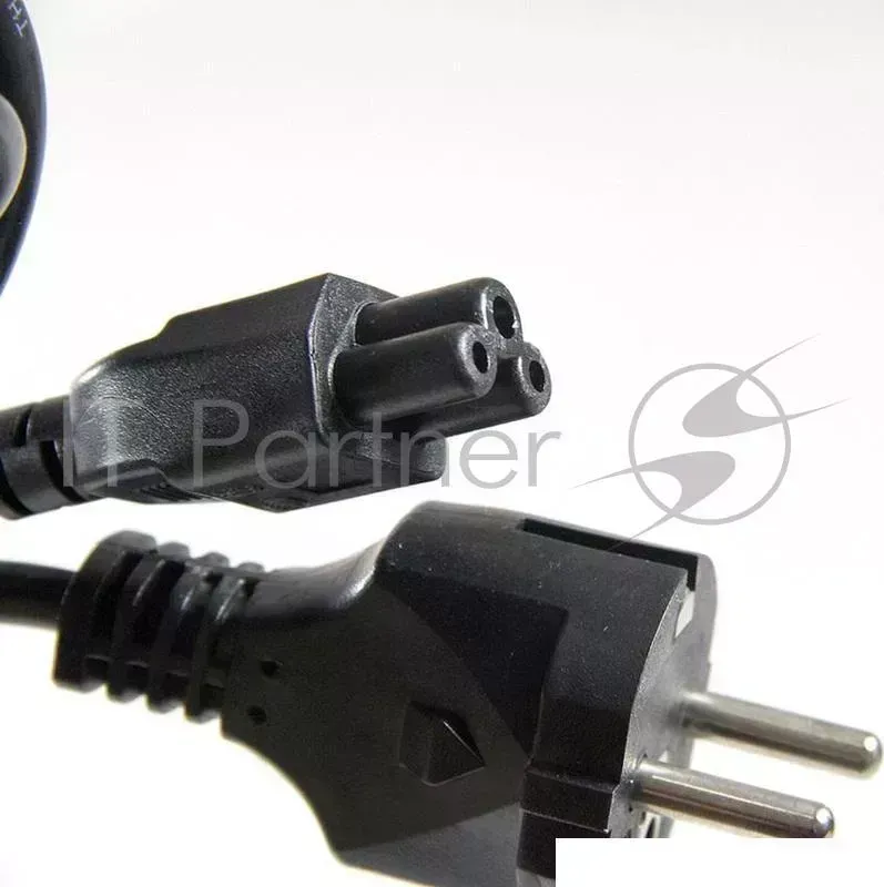 Кабель Telecom TP022 IEC320 C5/SHM 3.0 BK для ноутбуков 3m, 3 pin, с заземлением, 220V Европейский стандарт 6926123461365