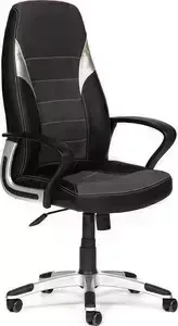 Кресло офисное TetChair INTER кож/зам/ткань черный/серый/серебро 36-6/19-16/3029