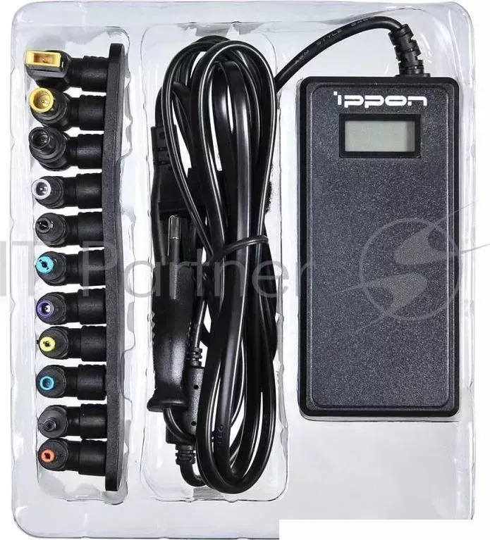 Блок питания IPPON D90U автоматический 90W 15V 19.5V 10 connectors 8A 1xUSB 2.1A от бытовой электросети LСD индикатор