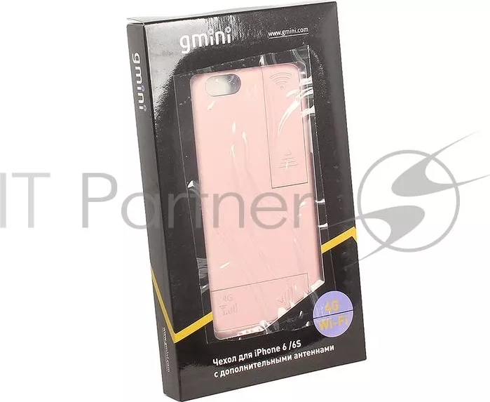 Фото №3 Чехол с дополнительными антеннами Gmini GM-AC-IP6RG, для iPhone 6/6S, для улучшения качества 4G и Wi-Fi сигнала, Розовое золото gmini с 4G и