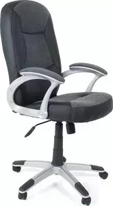 Кресло офисное TetChair COMPACT кож/зам/ткань, черный/серый, 36-6/207