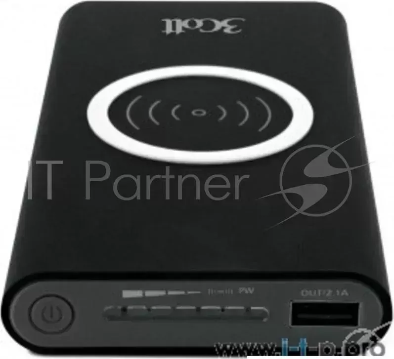 Внешний аккумулятор 3Cott 3C PB 80A, Беспроводная, Type C, 8000 мАч, вх.: micro USB 5В2.1А, Type C 5В1.5А, вых USB: 5В2.1А, Qi беспроводная: 5В650mА