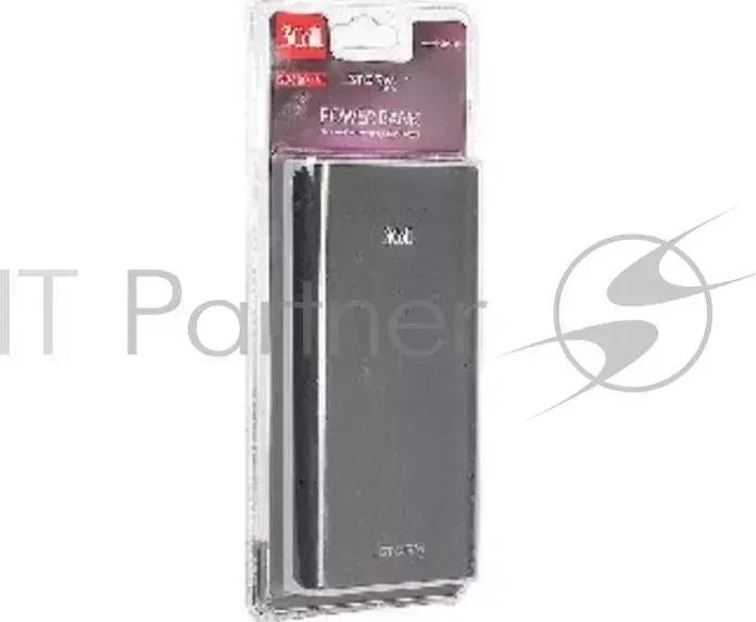 Внешний аккумулятор 3Cott 3C PB 208SS, Storm Series, емкость 20800 мАч, вх.: 5В1А, вых1: 5В1А, вых2: 5В2.1А, прорезиненное покрытие, черный серый